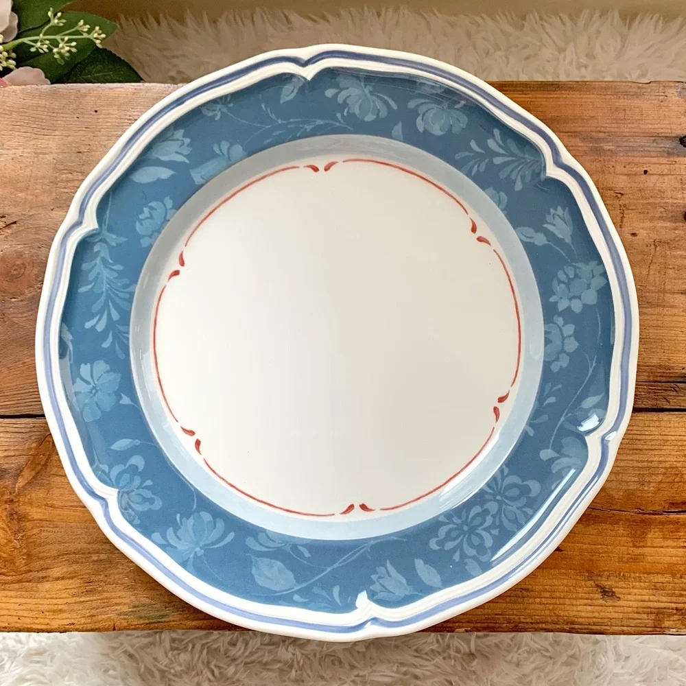 Villeroy & Boch 2 Cottage Blue Dinner Plates Country Collection / SET OF 2